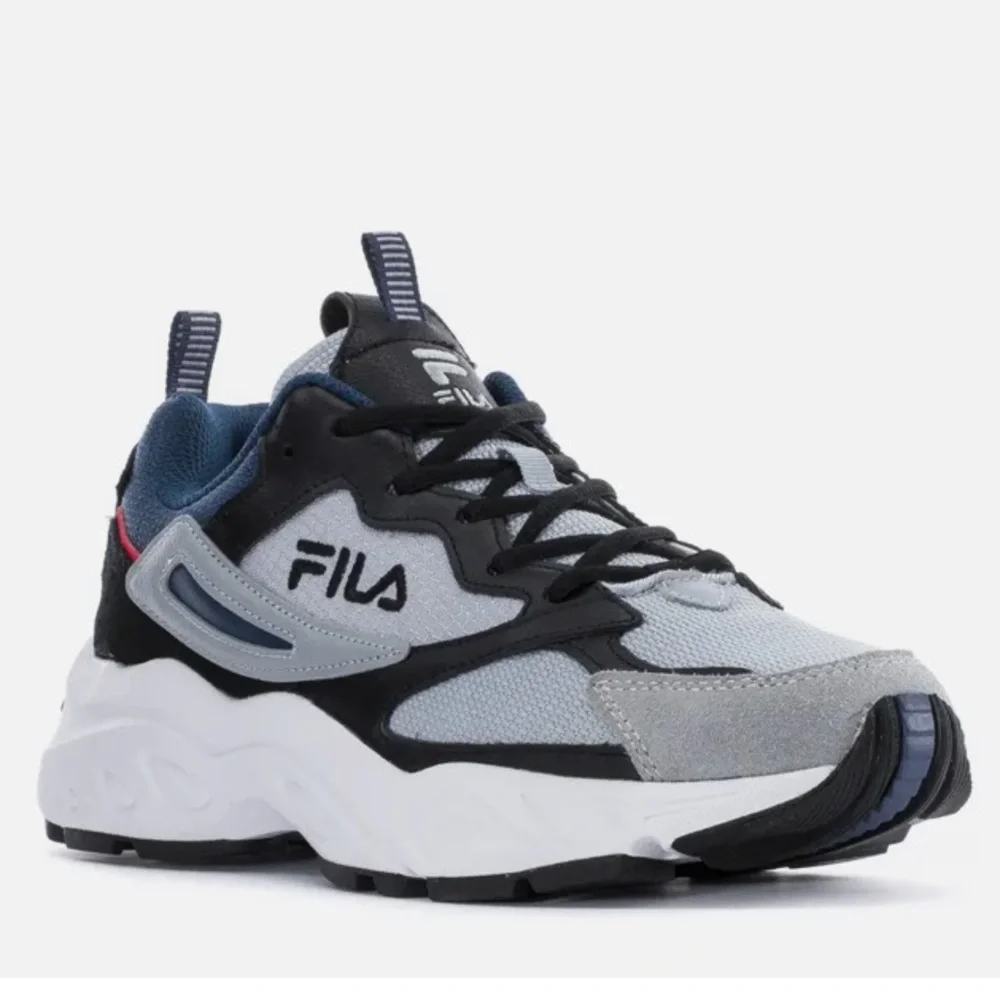 Fila Athletic Shoes Recollector Grey Black Blue # 1421777 Mens Size 9